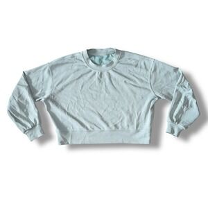 Lululemon Perfectly Oversized Cropped Crew Mint Green Sweatshirt LW3EZLS Size 6